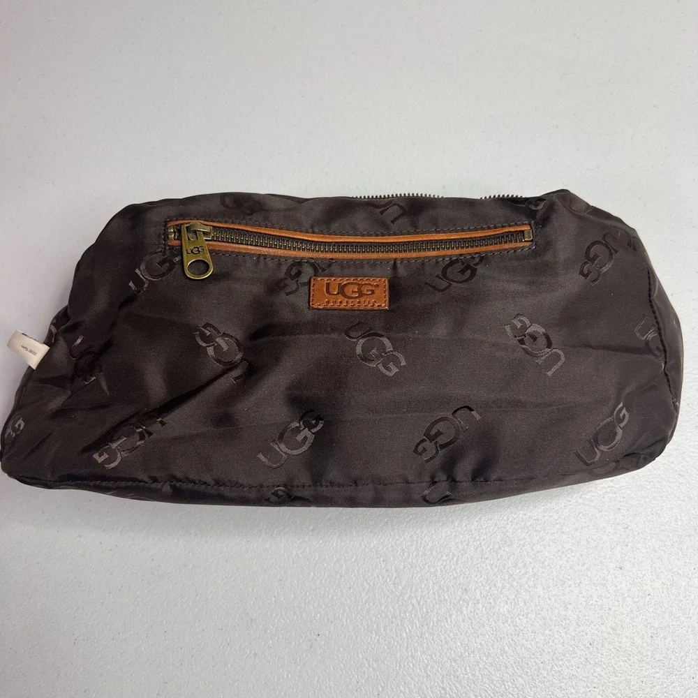 Ugg Australia Leather Hobo Shoulder Handbag Scrunchy Slouchy Cognac Brown